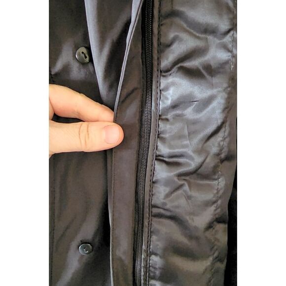 Perry Ellis trench coat with removable lining men's size 40S black - Picture 5 of 8